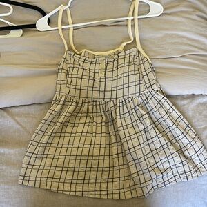 Urban Outfiters tan and black babydoll top